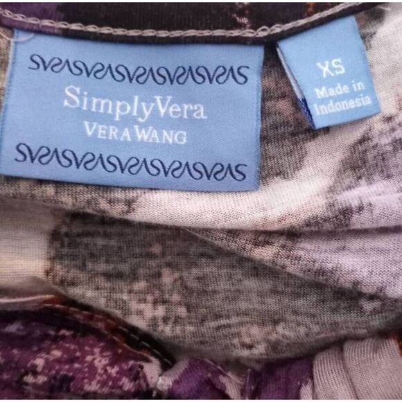 SIMPLY VERA VERA WANG CONTEMPORARY PURPLE DRESS SZ.XS NWT. - Picture 6 of 9